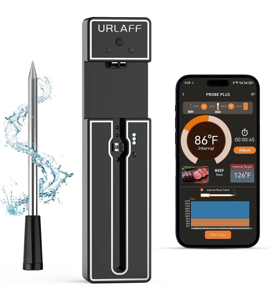 URLAFF MixStick Wireless Smart Meat Thermometer - 500ft Range, Bluetooth 5.2 - NEW