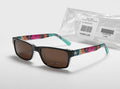 New Wave NE-03-107 Black Crystal Sunglasses - Rectangular Sport Style (Unisex)