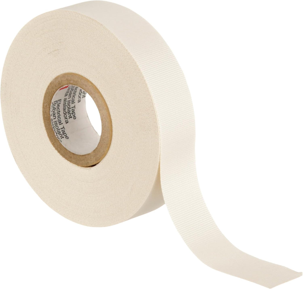 3M Glass Cloth Electrical Tape 27, 3/4 in x 66 ft, 1 Roll, Non-Corrosive Adhesive, Pressure Sensitive, High Temperature, Corrosion Protection, 7-mil Woven