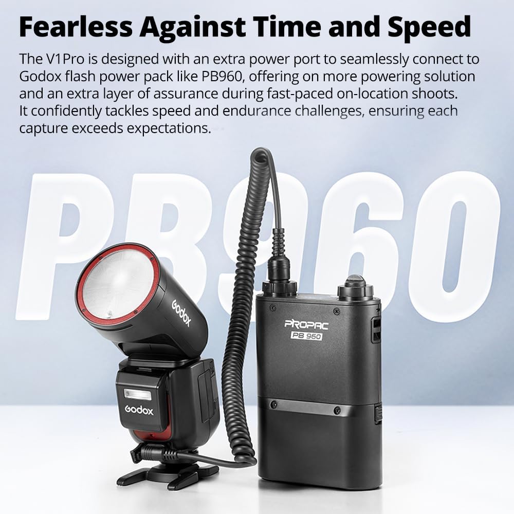 Godox V1 Pro S TTL Round Head Flash for Sony V1Pro-S + Battery + Charger - Brand New