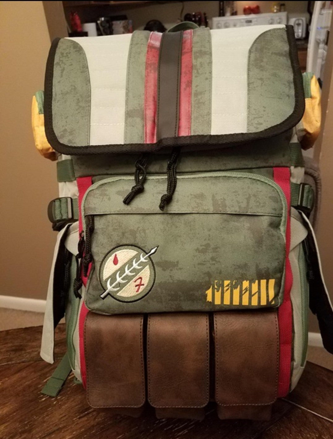 Star Wars Boba Fett Mythosaur Backpack Heroes & Villains Green White New with Tags
