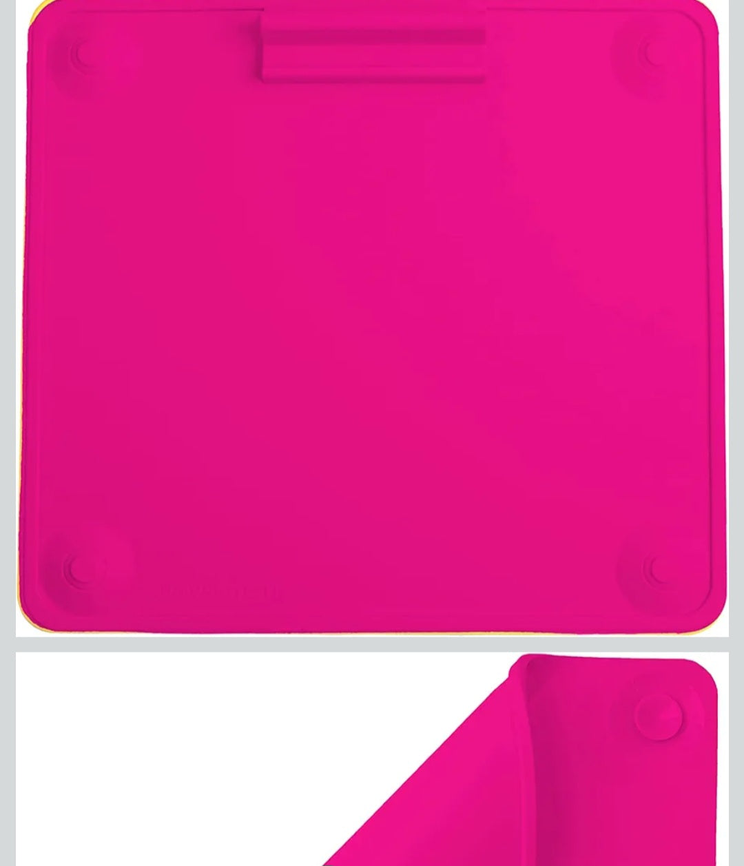 2-Pack Multi-Purpose Silicone Baby Placemat Pink - Food Safe, Heat Resistant New