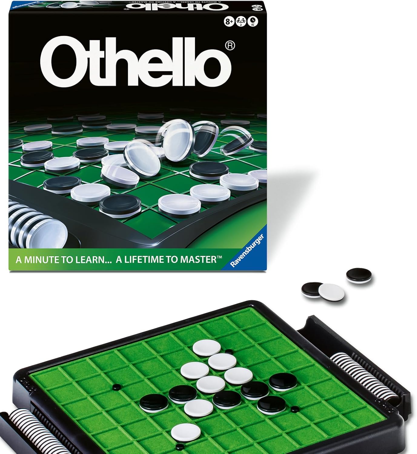 Ravensburger Othello Classic Strategy Board Game for 2 Players Ages 8+ New