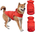 KONG Packable Rain Jacket for Dogs – Medium – Red