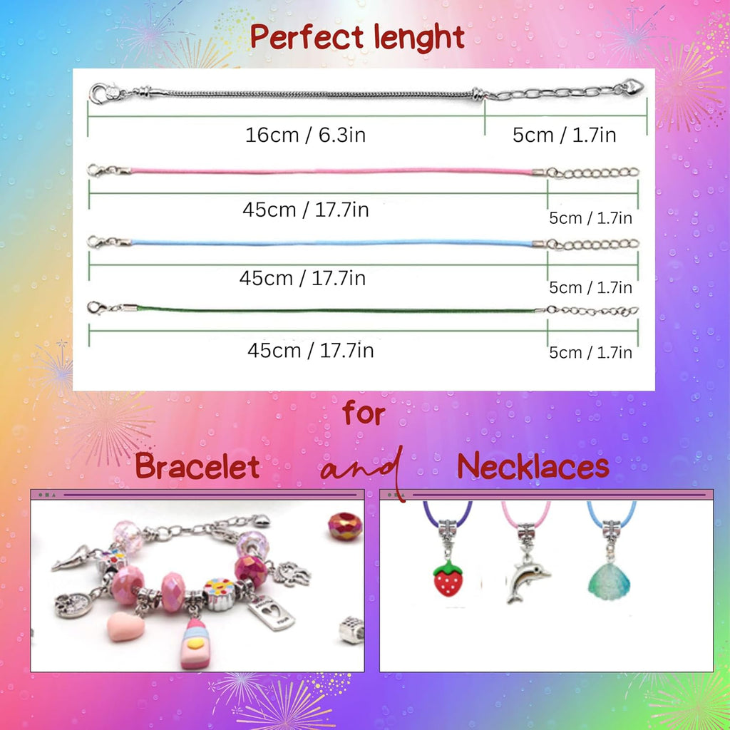 Athena’s Elements DIY Charm Bracelet Making Kit for Girls – 67PCS Jewelry Craft Set