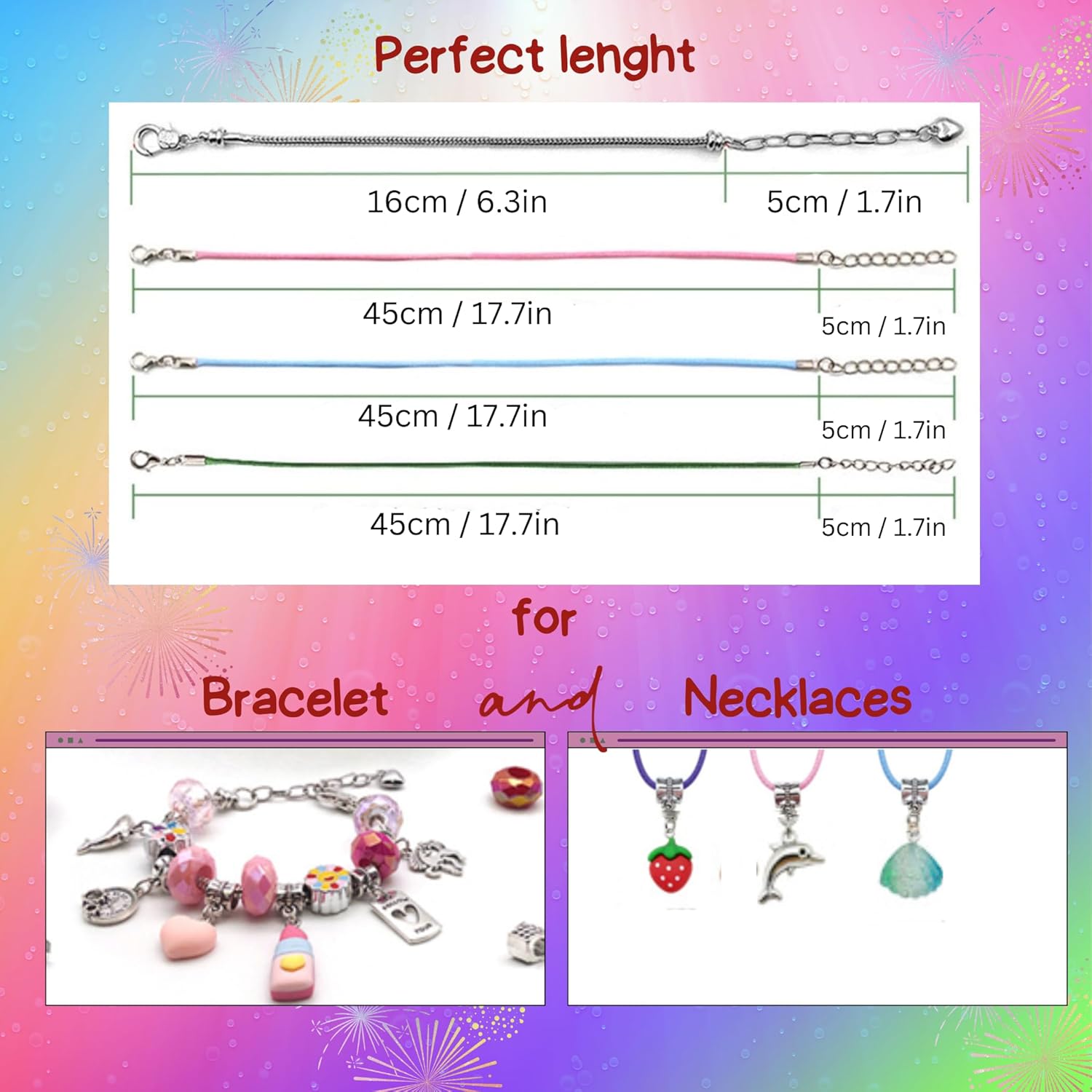 Athena’s Elements DIY Charm Bracelet Making Kit for Girls – 67PCS Jewelry Craft Set