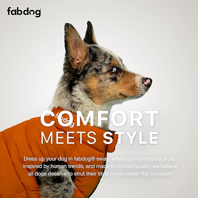 Fabdog Pack N' Go Reversible Puffer Olive/Orange 20"