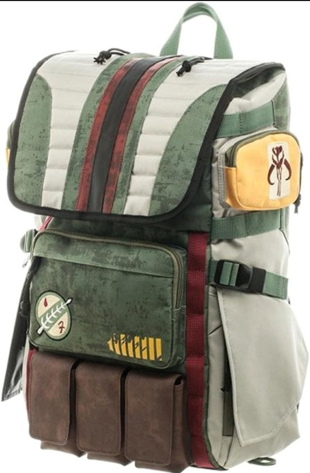 Star Wars Boba Fett Mythosaur Backpack Heroes & Villains Green White New with Tags