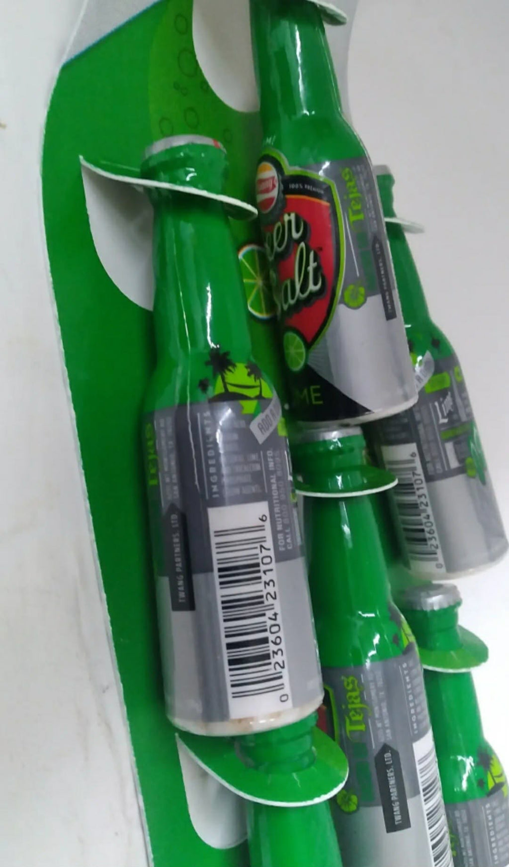 Twang Flavored Beer Salt, Lime, 1.4 Ounce Mini Bottles (12 Count Clip Strip)