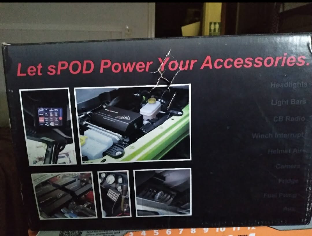 sPOD 6-Switch Auxiliary Switch Panel Kit w/ Gauge Holes 2009-2018 Jeep Wrangler JK New