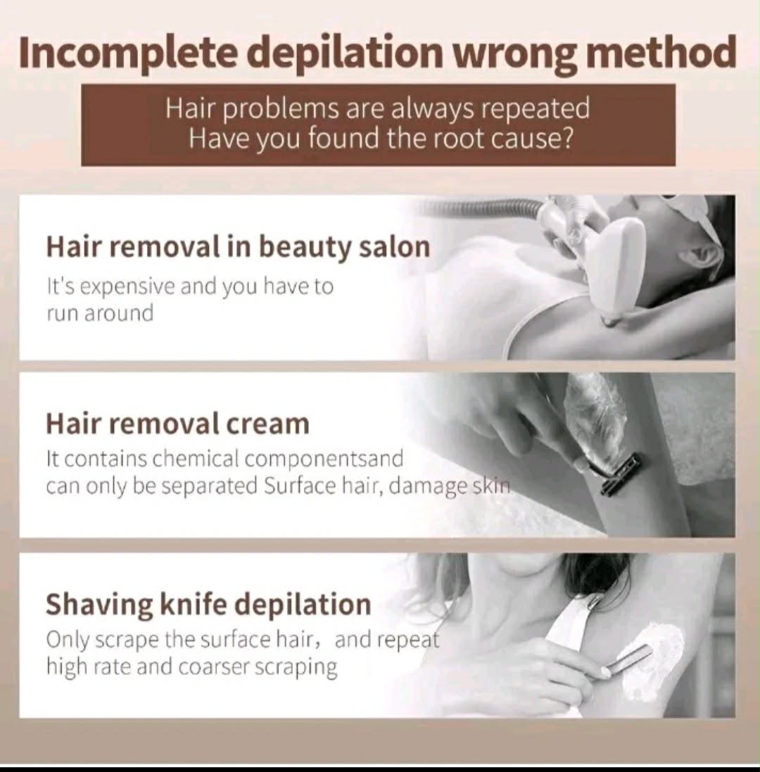 IPL Hair Removal Device for Women & Men - Laser Hair Remover with Goggles & Razor - New