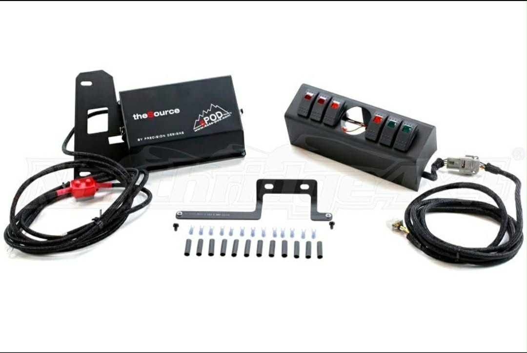 sPOD 6-Switch Auxiliary Switch Panel Kit w/ Gauge Holes 2009-2018 Jeep Wrangler JK New