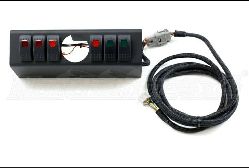 sPOD 6-Switch Auxiliary Switch Panel Kit w/ Gauge Holes 2009-2018 Jeep Wrangler JK New