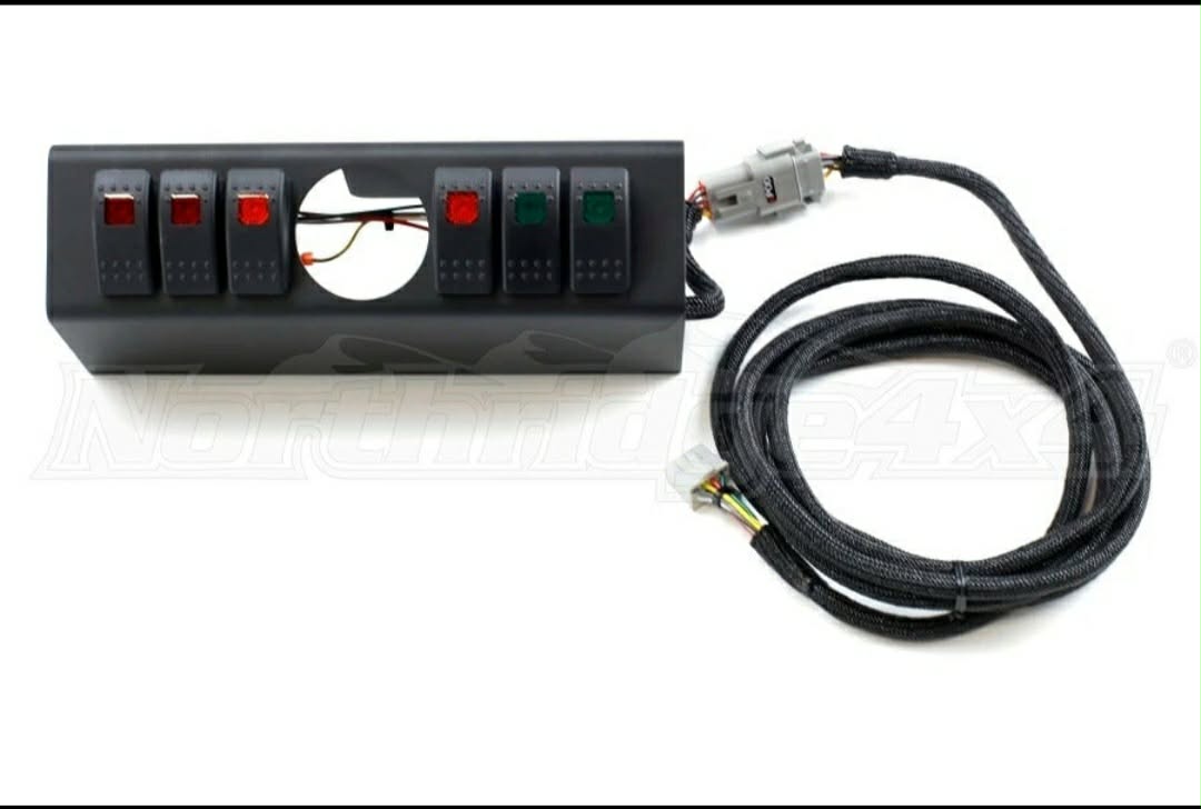 sPOD 6-Switch Auxiliary Switch Panel Kit w/ Gauge Holes 2009-2018 Jeep Wrangler JK New