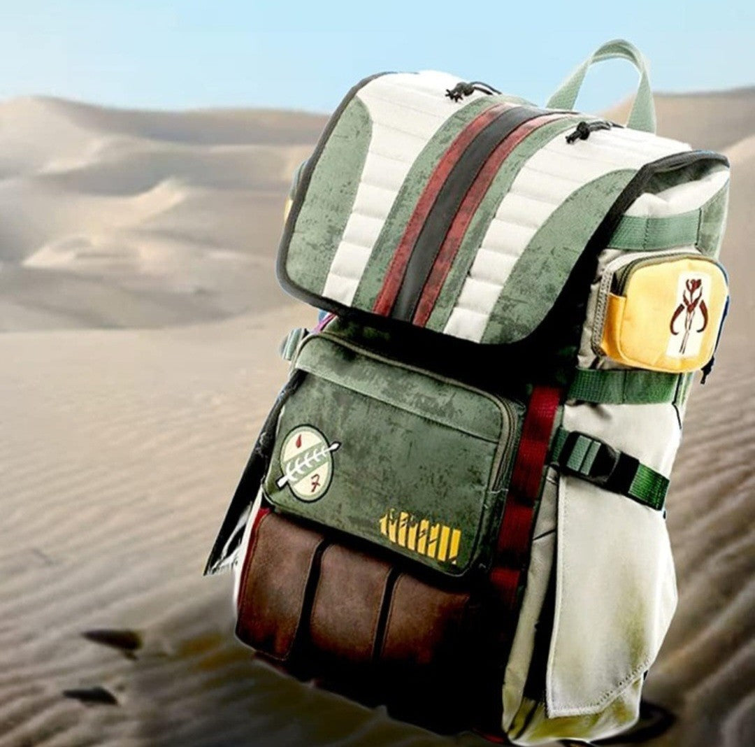 Star Wars Boba Fett Mythosaur Backpack Heroes & Villains Green White New with Tags