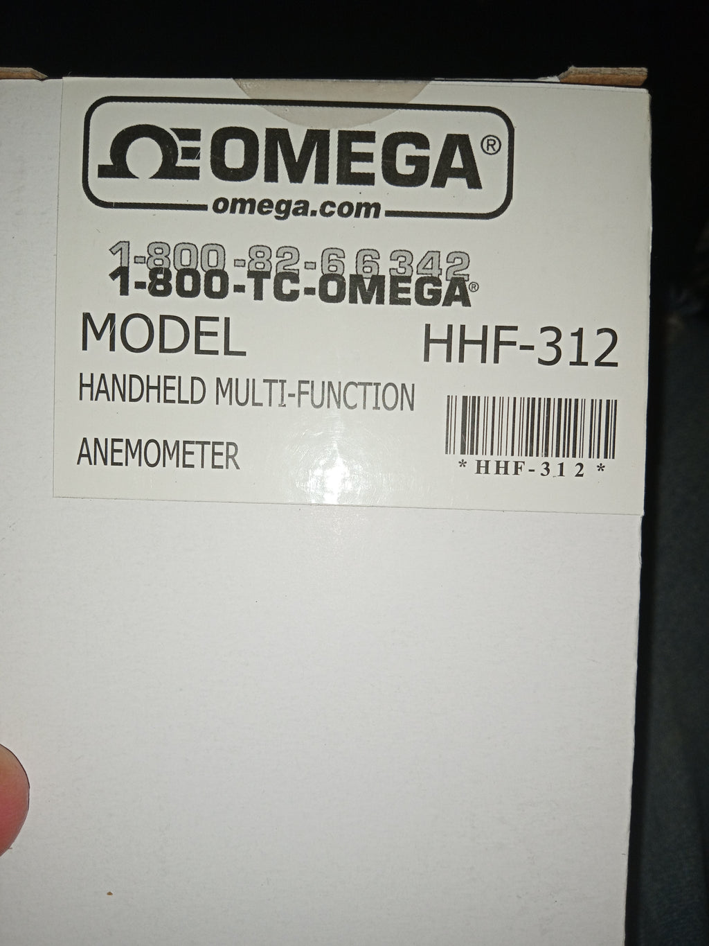Omega HHF-312 Handheld Multi-Function Anemometer Temp Humidity NEW SEALED