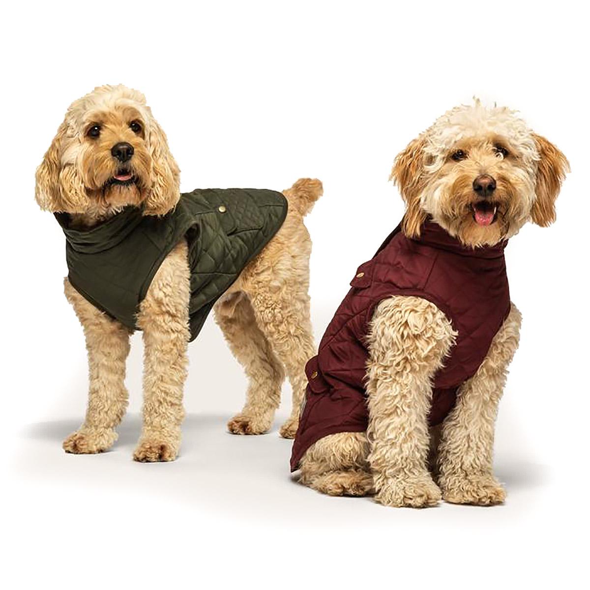 Fab Dog Quilted Barn Coat - Burgundy - Size 16