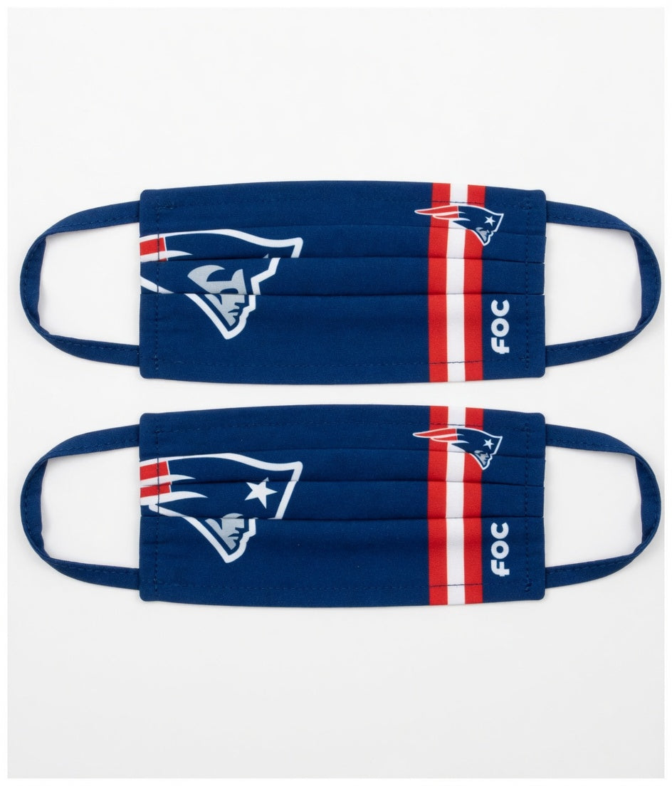 New England Patriots NFL Adjustable Youth Face Masks by FOCO – 2 Pack