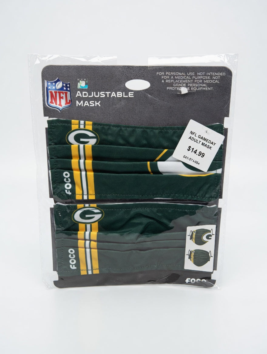 Green Bay Packers NFL Adjustable Face Mask by FOCO - Green & Yellow