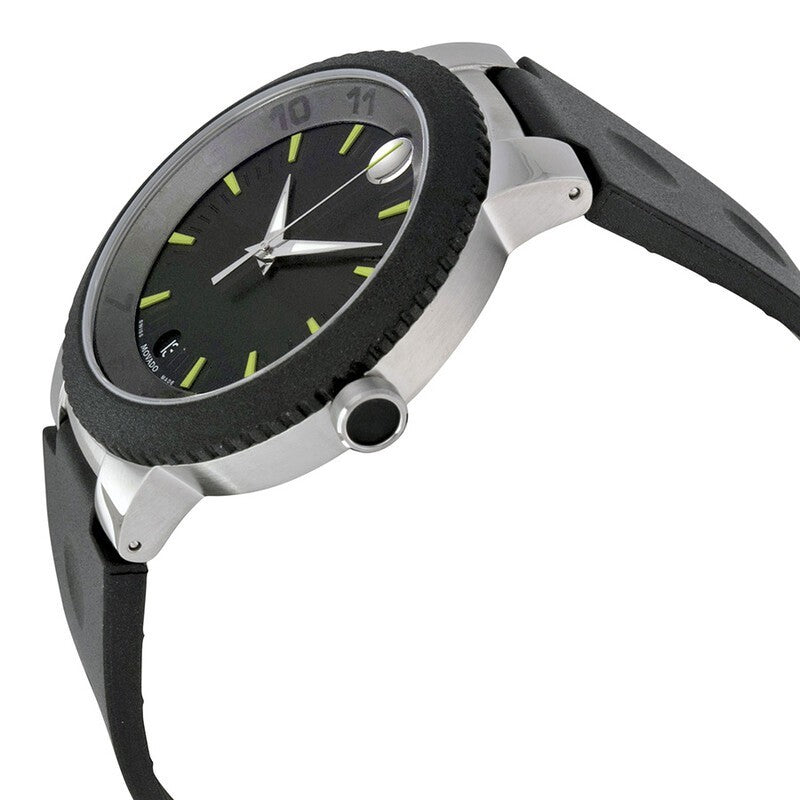 NEW Movado Sport Edge 0606928 Black Dial Watch w/ Display Case Need Battery-READ