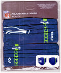 Seattle Seahawks NFL Adjustable Youth Face Masks by FOCO – 2 Pack