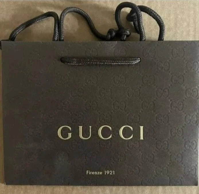 GUCCI Firenze 1921 Paper Bag Shopping Gift Brand NEW Wrapped 9” X 6.5 X 3.5”