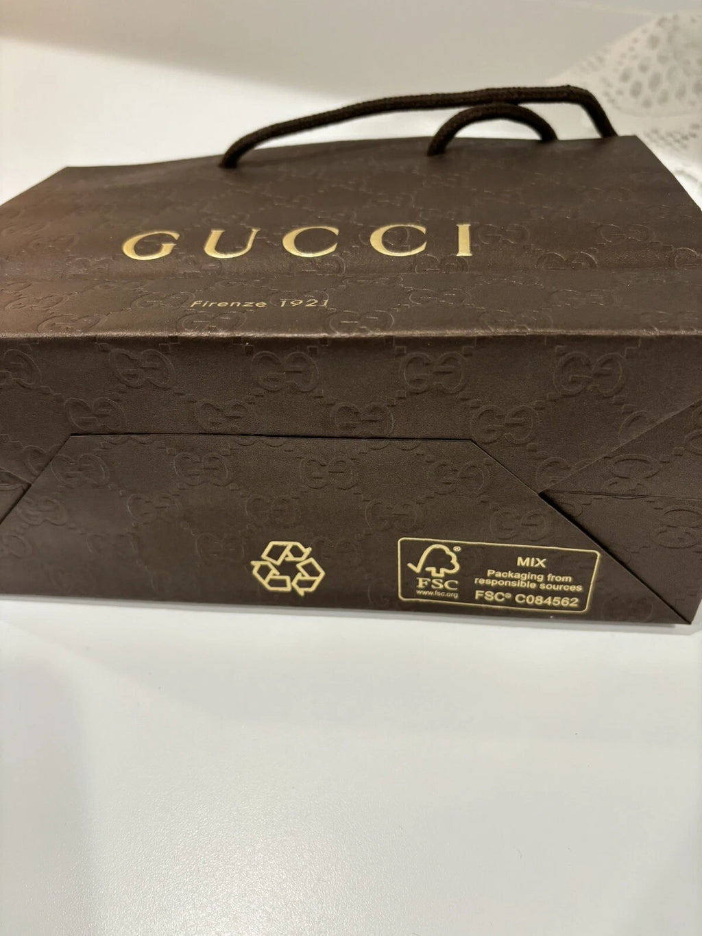 GUCCI Firenze 1921 Paper Bag Shopping Gift Brand NEW Wrapped 9” X 6.5 X 3.5”