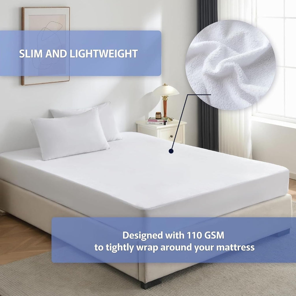 Ergo Bedding Ultimate Cotton Mattress Protector Queen Size Waterproof New