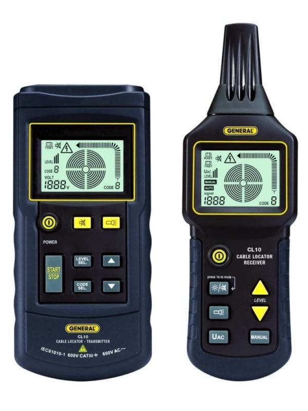 General CL10 Cable and Pipe Locator Detector Kit with Transmitter & Receiver