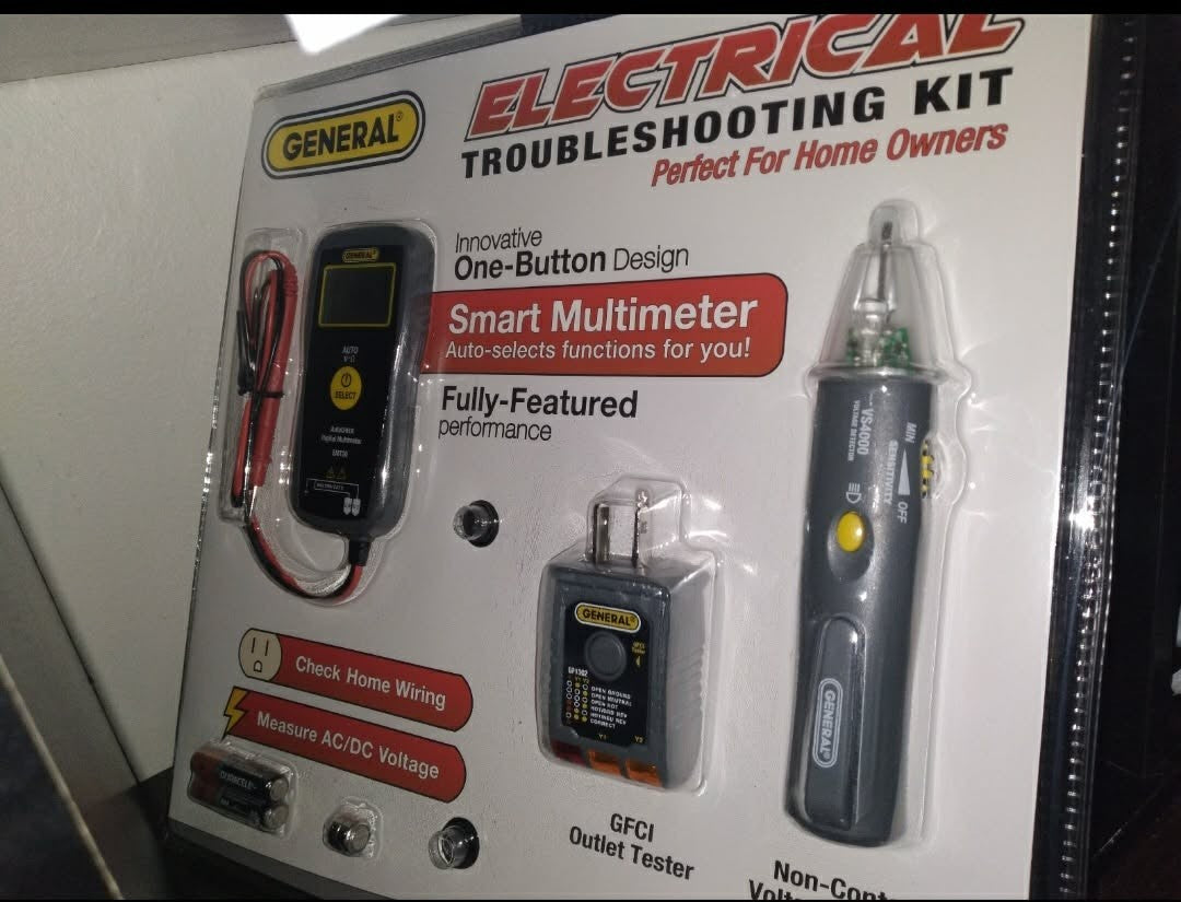 General Electrical Troubleshooting Kit Smart Multimeter + Voltage Tester + GFCI