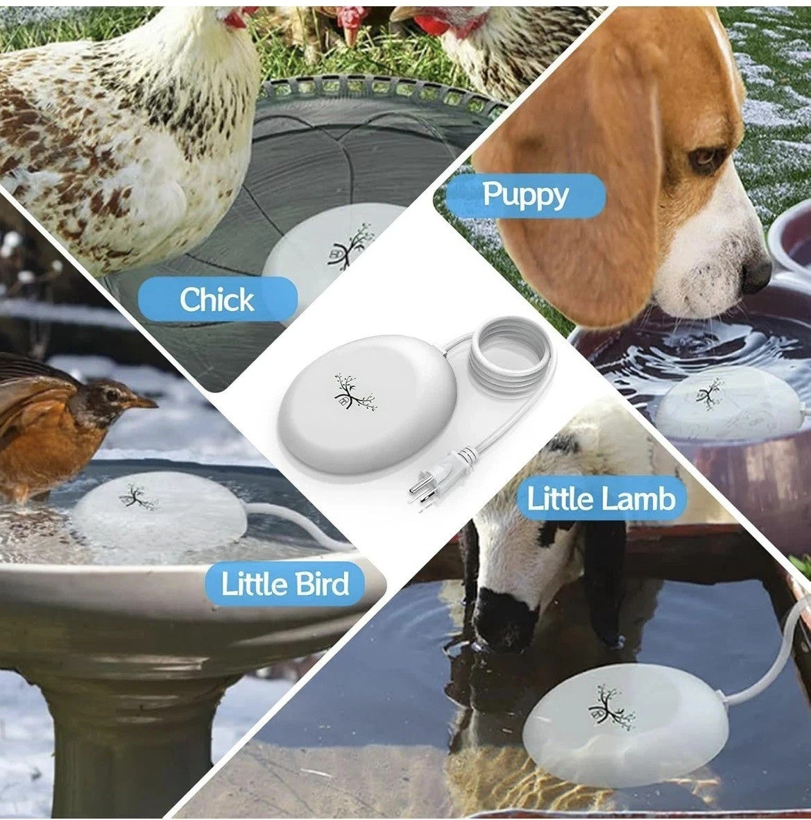 Winpull Bird Bath Heater TD-901 70W 120V AC Deicer Winter Bird Bath New