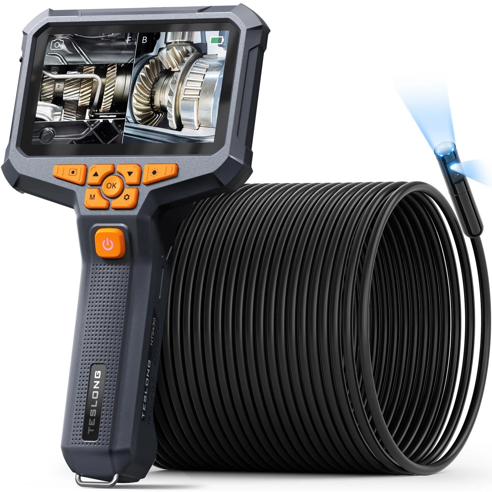 Teslong NTS430 50FT Sewer Camera Dual Lens Borescope 4.3" Screen NEW