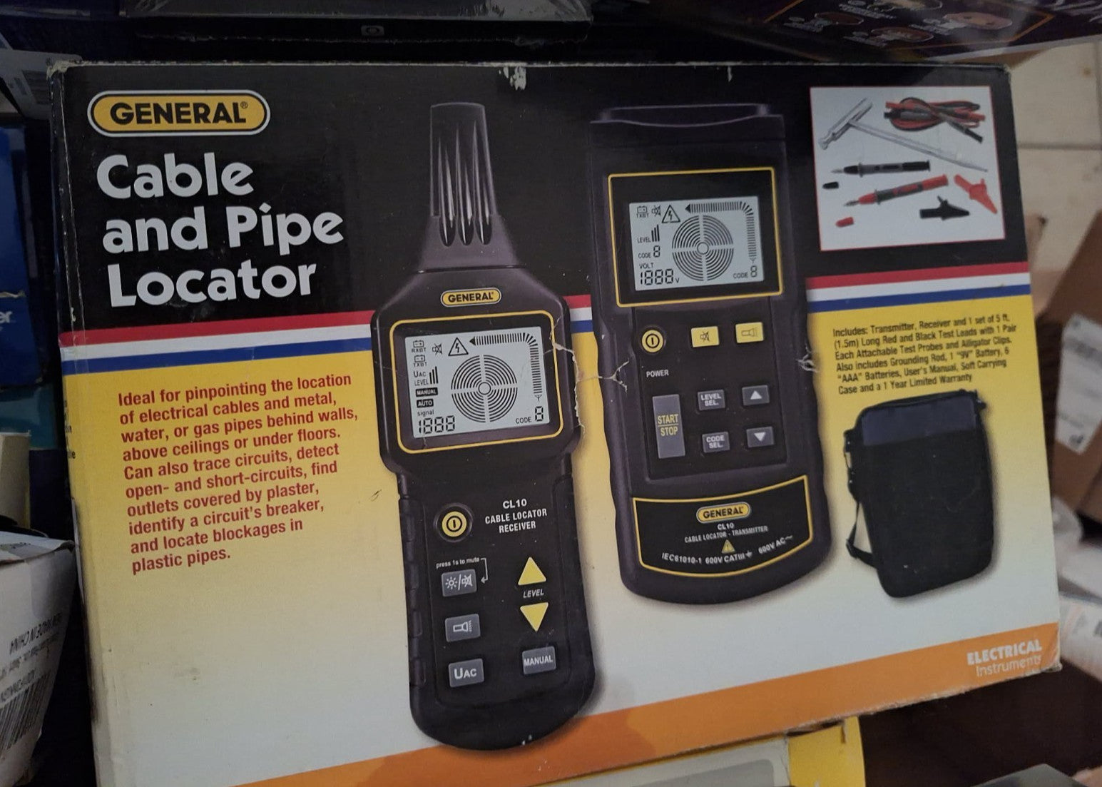 General CL10 Cable and Pipe Locator Detector Kit with Transmitter & Receiver