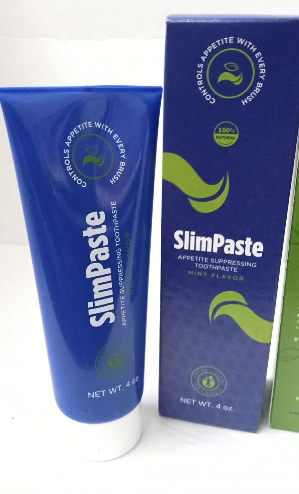 SlimPaste Appetite Suppressing Toothpaste Mint Flavor 4oz - 2 Pack Brand New