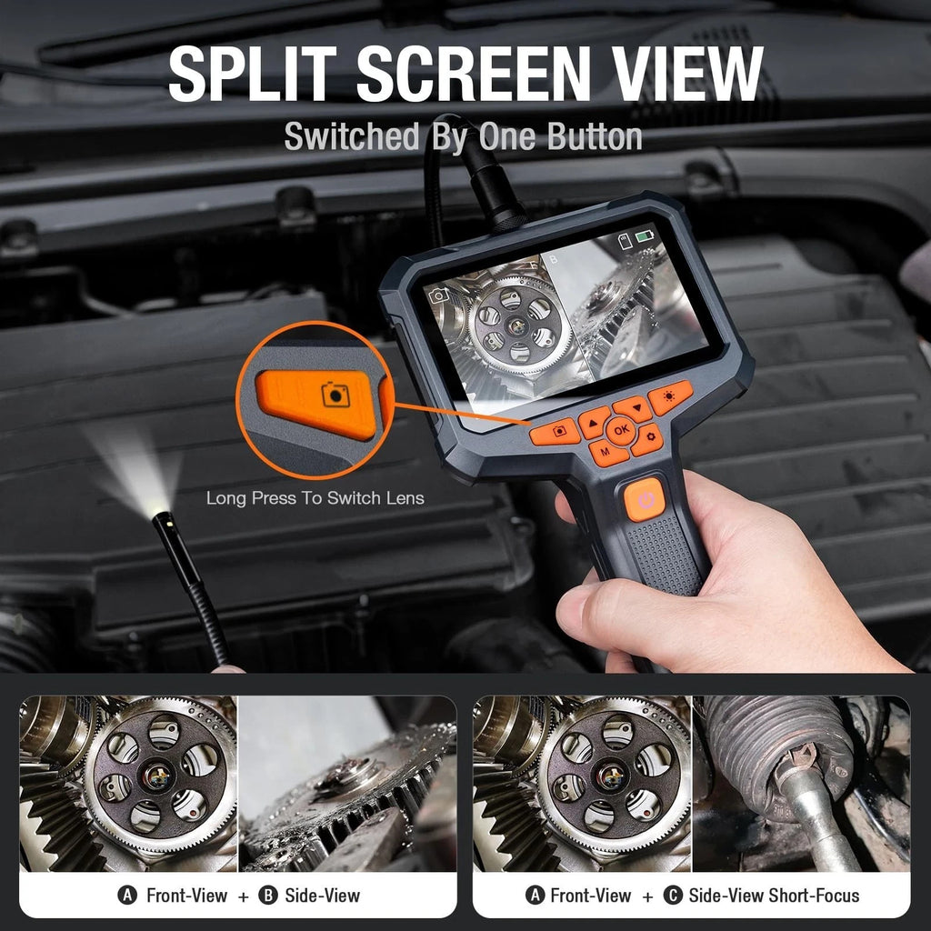 Teslong NTS430 50FT Sewer Camera Dual Lens Borescope 4.3" Screen NEW