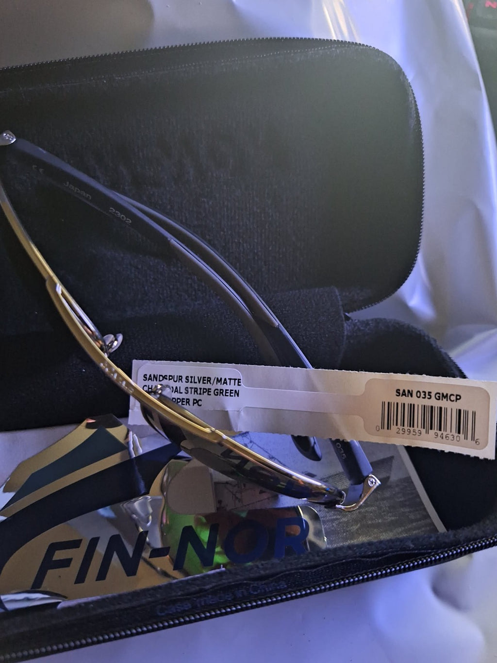 Fin-Nor SAN 035 GMCP Polarized Sunglasses - Sands Pur Silver / Matte Charcoal St